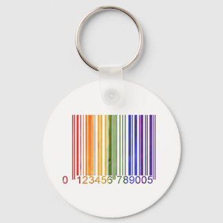 Gay Rainbow Barcode 2 Nyckelring
