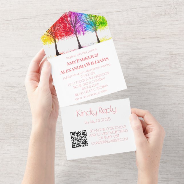 Gay Rainbow Colorful HBT-Pride OSA QR-kod (Tearaway)
