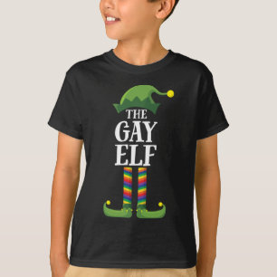 Gay Rainbow Elf Matching Family jul Party Pa T Shirt