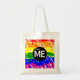 Gay Rainbow Flagga Born på detta sätt Tygkasse