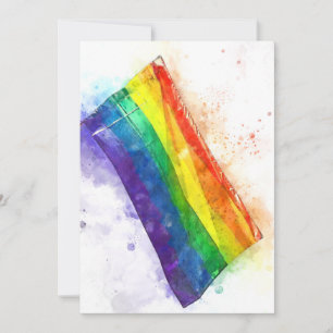 Gay rainbow flagga inbjudningar