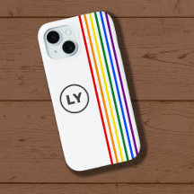 Gay Rainbow Flagga Rand Personlig Initialer