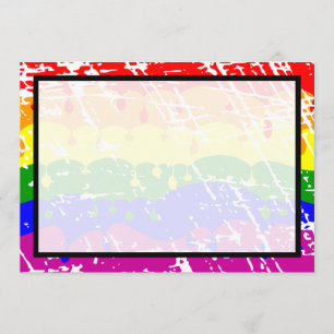 Gay Rainbow Freedom Flagga Bröllop spara datum Datumet