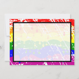 Gay Rainbow Freedom Flagga Bröllop spara datum Datumet