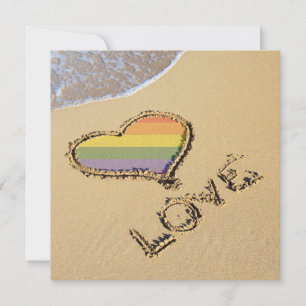 Gay Rainbow Kärlek hjärta i and Spara Datumet
