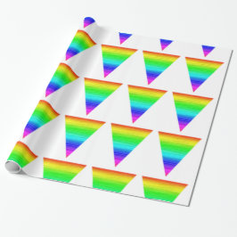 Gay Rainbow Triangle Wrapping Papper Presentpapper