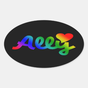 GAY RIGHTS ALLY OVALT KLISTERMÄRKE