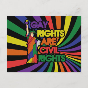Gay rights är civila höger vykort