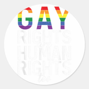 Gay rights är Human Höger för Bisexual Lesbisk G Runt Klistermärke