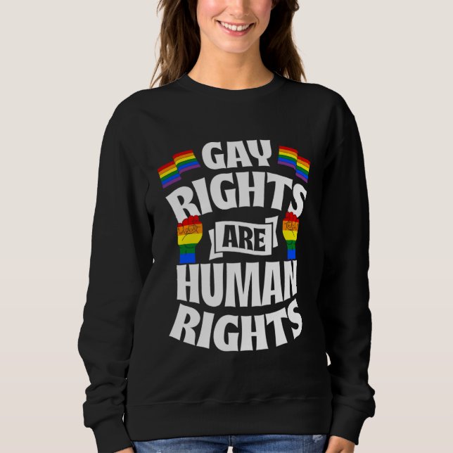 Gay Rights Are Human Rights Cute LGBTQ Gay Rights  T Shirt (Framsida)
