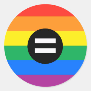 Gay rights Flagga Runt Klistermärke