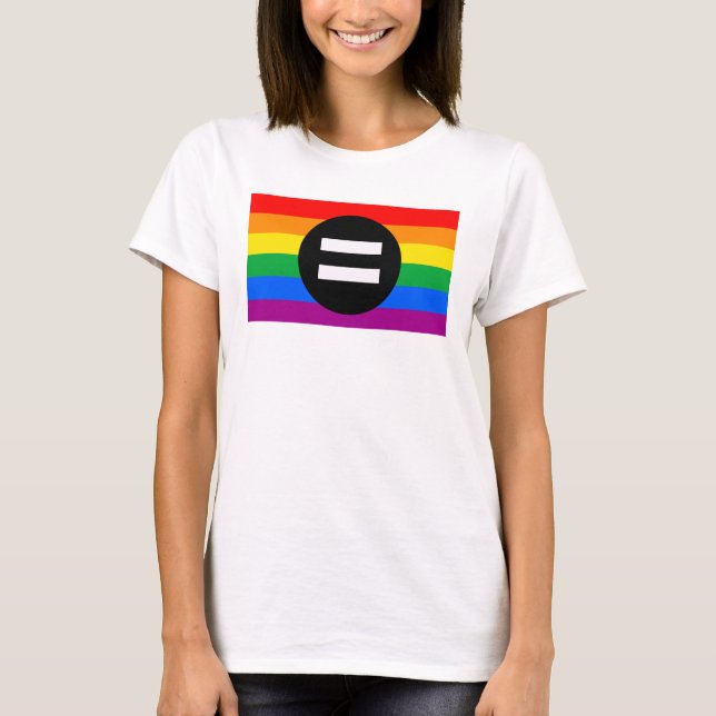 Gay rights Flagga Tee Shirt (Framsida)
