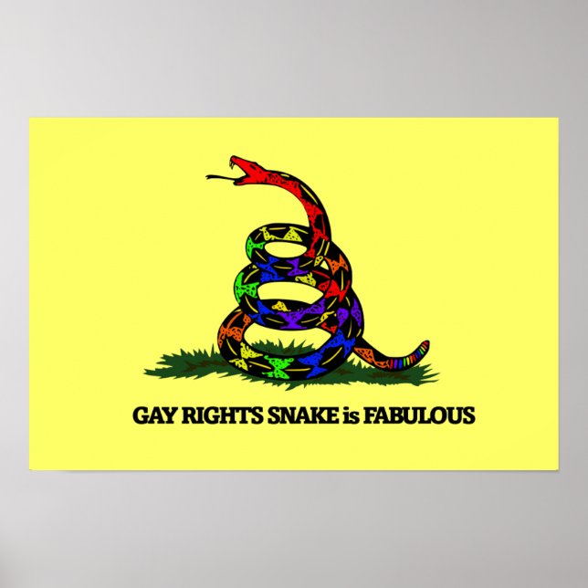 Gay rights Snake Poster (Framsidan)