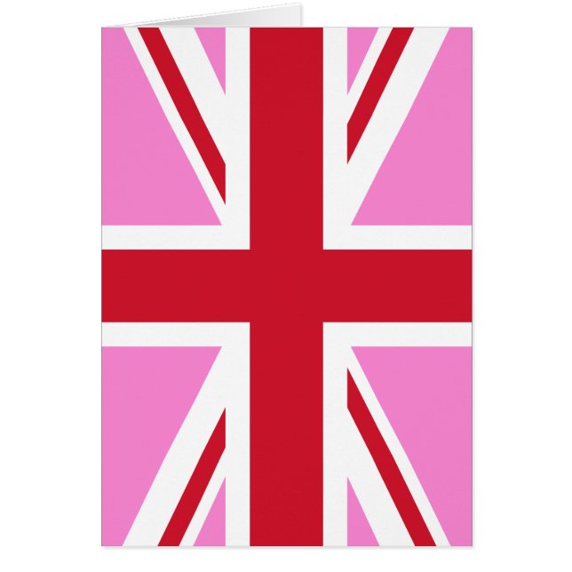 Gay Rosa UK Pride Flagga Hälsningskort (Framsidan)