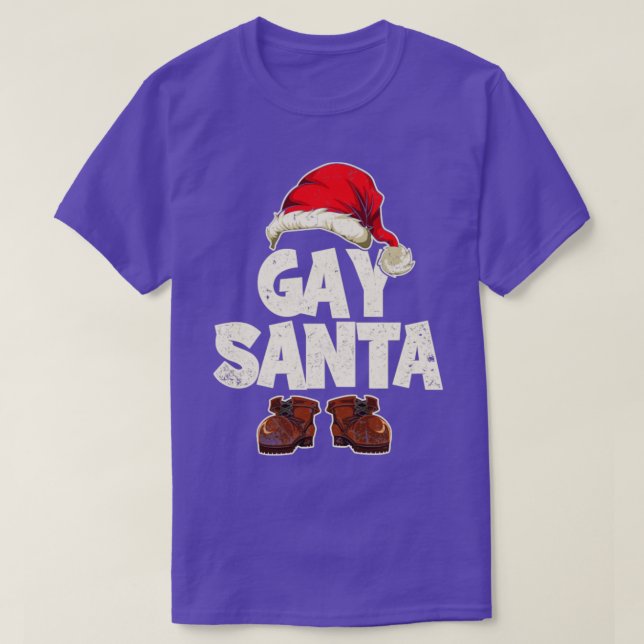 Gay Santa Funny jul Julafton T Shirt (Design framsida)