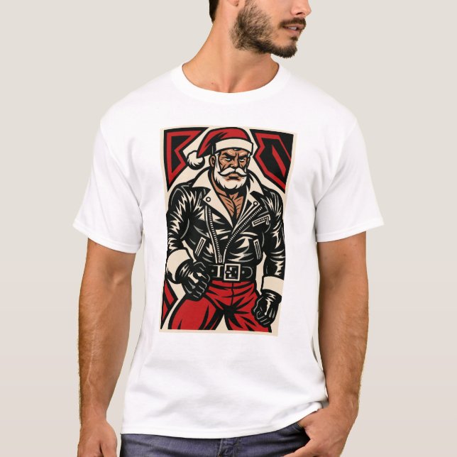 Gay Santa T-Shirt | Gay Pride Shirt for Men | LGBT (Framsida)