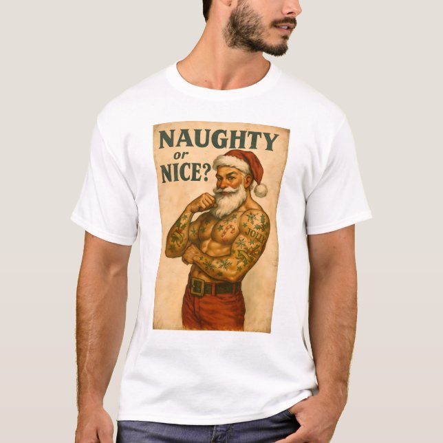 Gay Santa T-Shirt | Gay Pride Shirt for Men | LGBT (Framsida)