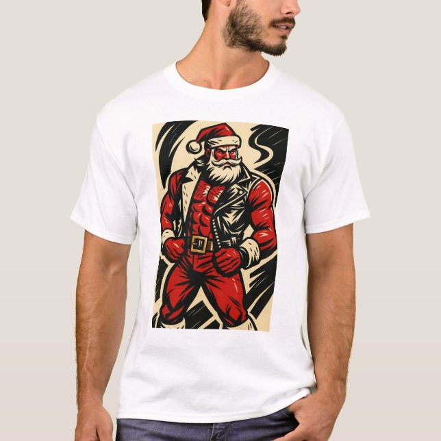 Gay Santa T-Shirt | Gay Pride Shirt for Men | LGBT (Framsida)