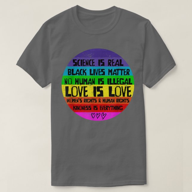 Gay Science är sann, Kärlek är Kärlek och knarkhet T Shirt (Design framsida)