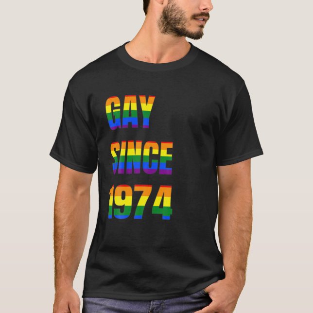 Gay sedan 1974 är det min bisexuella hbt-vackra Gi T Shirt (Framsida)
