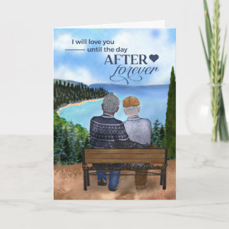 Gay Senior Interrasal Couple-jubileum Kort