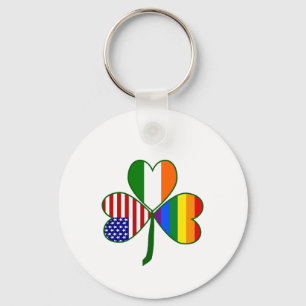 Gay Shamrock Nyckelring