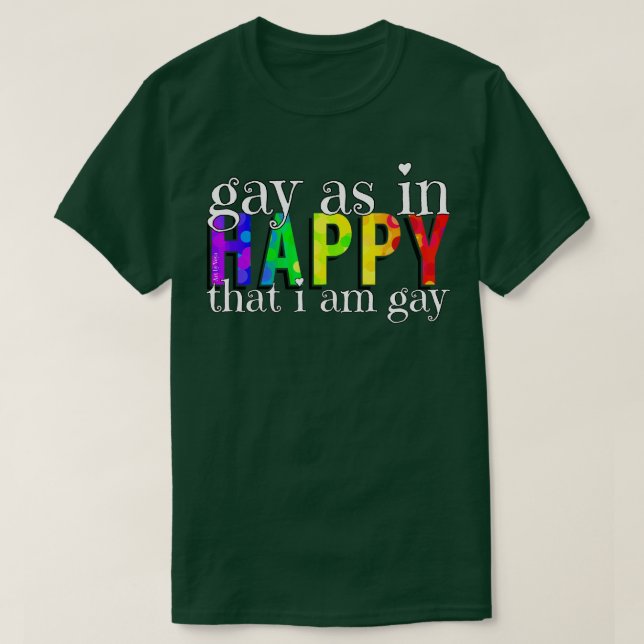 Gay som i Lycklig T Shirt (Design framsida)