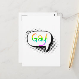 Gay Speech Bubble Vykort