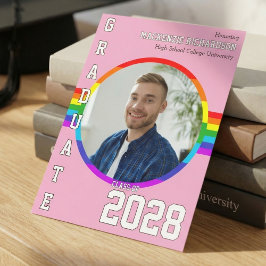 Gay Student Pride Rainbow Graduation Announcement Inbjudningar