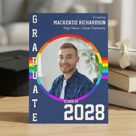 Gay Student Pride Rainbow Graduation Announcement Inbjudningar