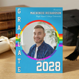 Gay Student Pride Rainbow Graduation Announcement Inbjudningar