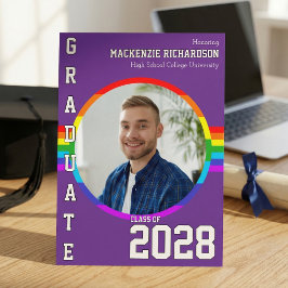 Gay Student Pride Rainbow Graduation Announcement Inbjudningar