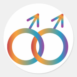 Gay-symboldekal Runt Klistermärke