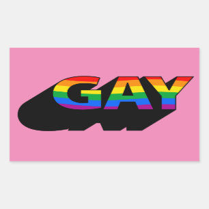 GAY T-Shirt Rektangulärt Klistermärke