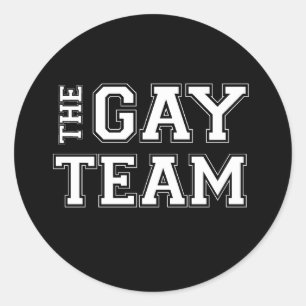 Gay Team (Pickupare linje) Runt Klistermärke