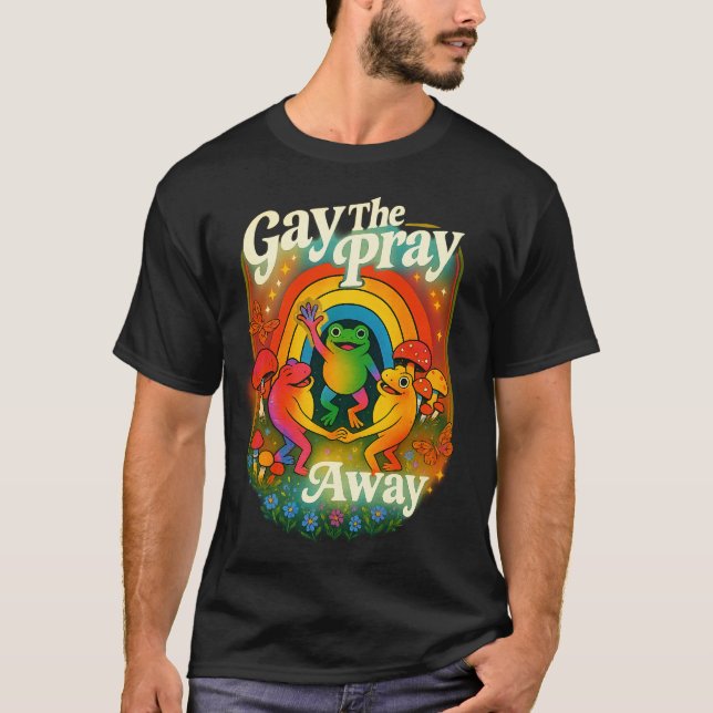 "Gay The Pray Away" Stuga Tröja | Retro Pride  (Framsida)