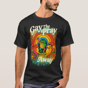 "Gay The Pray Away" Stugtröja Retro Pride T Shirt
