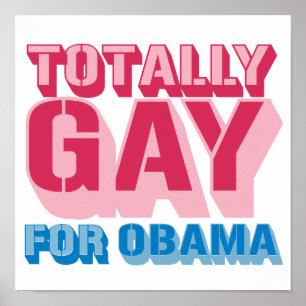 Gay totalt för Obama -.png Poster