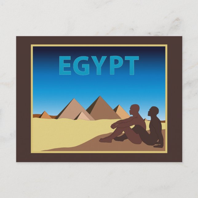 Gay Travel Poster Egypten Vykort (Framsida)