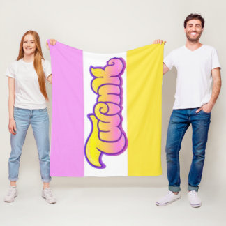 Gay TWINK-Pride som ger dekorfärg på ett tomt skal Fleecefilt