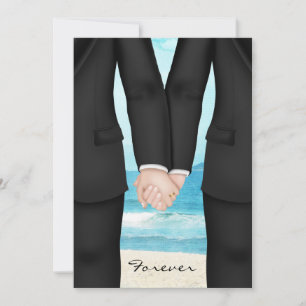Gay Two Grooms Beach Destination Inbjudningar
