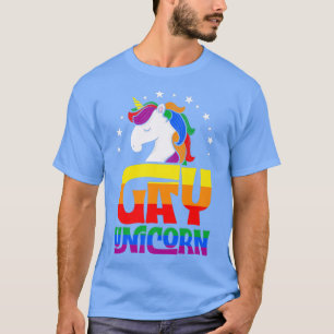 Gay Unicorn Cute Trendig Majestic Magic Gay pride T Shirt