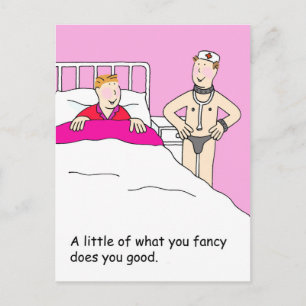 Gay Valentine Tecknad Humor för honom Vykort