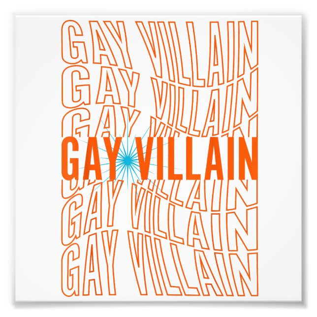 Gay Villain Funny Meme LGBT Gay pride Lesbisk HBT  Fototryck (Framsidan)