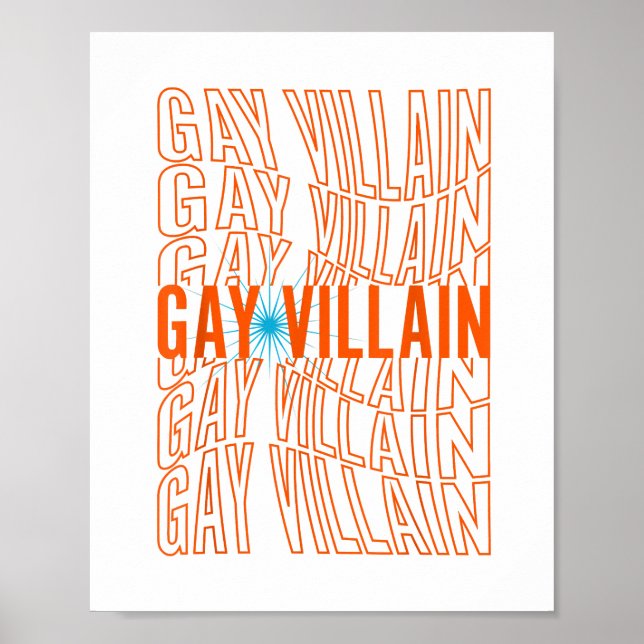 Gay Villain Funny Meme LGBT Gay pride Lesbisk HBT  Poster (Framsidan)