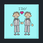 Gay Wedding Favors Magnet<br><div class="desc">Gay vigsel t-shirts,  depå- och åtagandeceremonier för två grupper gifta sig. Gay bröllop t-shirts,  kläder och programvara.</div>