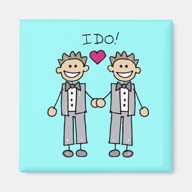 Gay Wedding Favors Magnet (Framsidan)