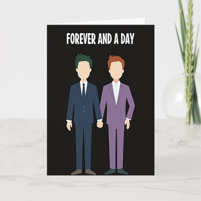 Gay Wedding Forever Love Card Kort (Framsida)