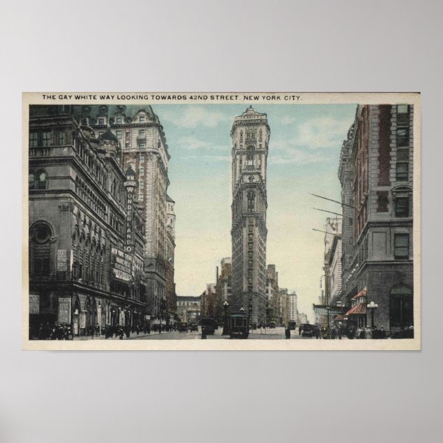 Gay White Way, Times Square NYC 1920 Poster (Framsidan)