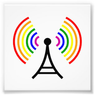 Gay WiFi Rainbow Signal Antenna Fototryck